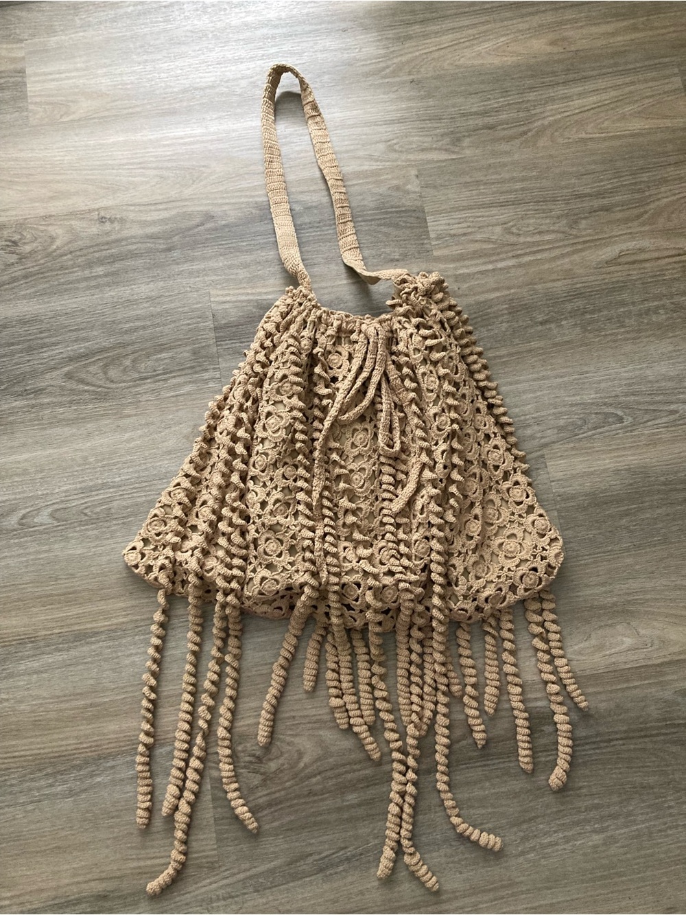Rebecca Taylor Tan floral crochet bag! very Coachella !! - Picture 7 of 10